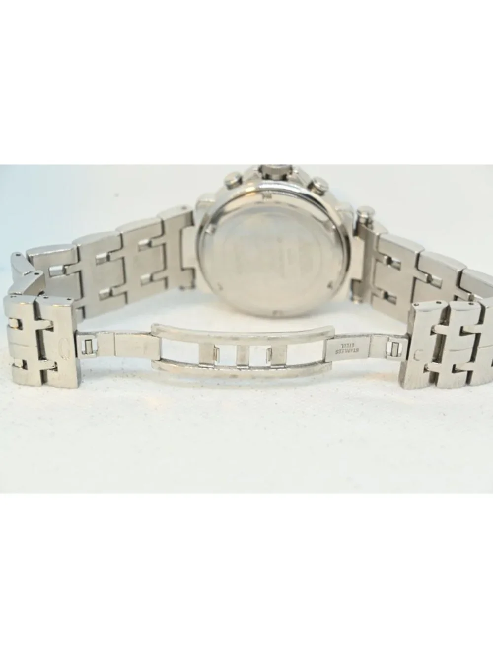 Gc Guess Collection G34500G1 Mens Chrono White Dial Stainless Steel Watch 41mm